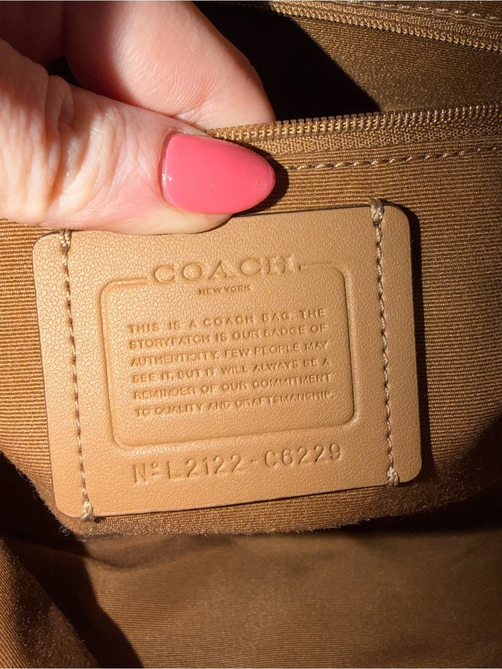 Coach Pebbled Leather Satchel - Beige/Tan